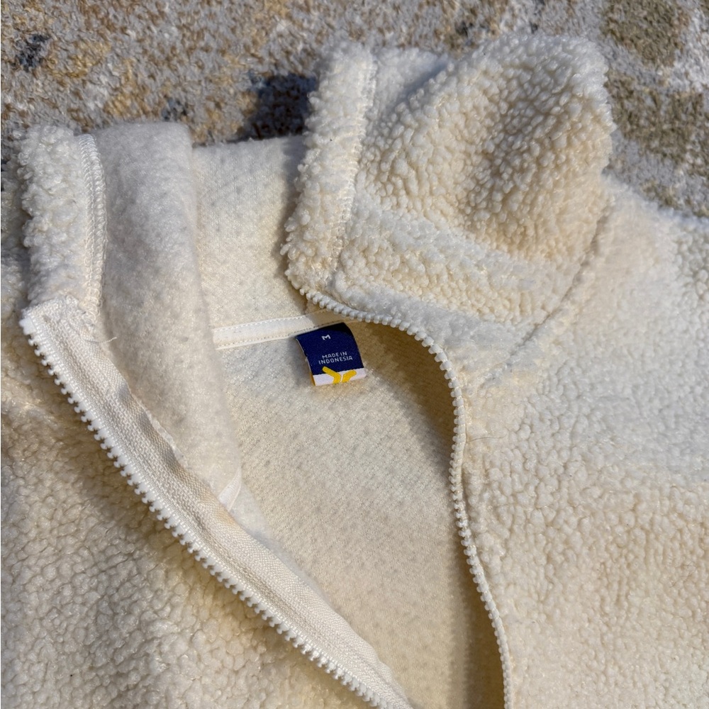 Old Navy Cream Fleece with Hood - Picture 3 of 3
